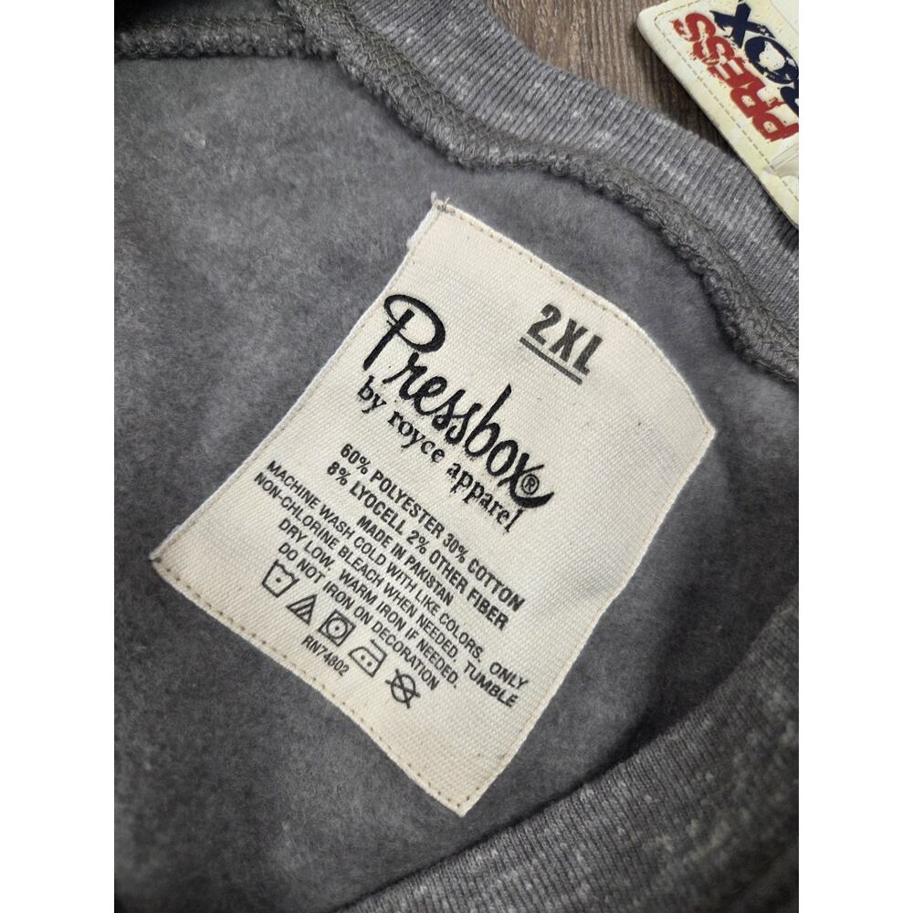 Press Box by Royce Apparel NWT Indiana Hoosiers IU Sweatshirt Gray 2XL Crewneck - Picture 3 of 5